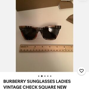 Burberry Women's Vintage Check Sunglasses - Black and Brown